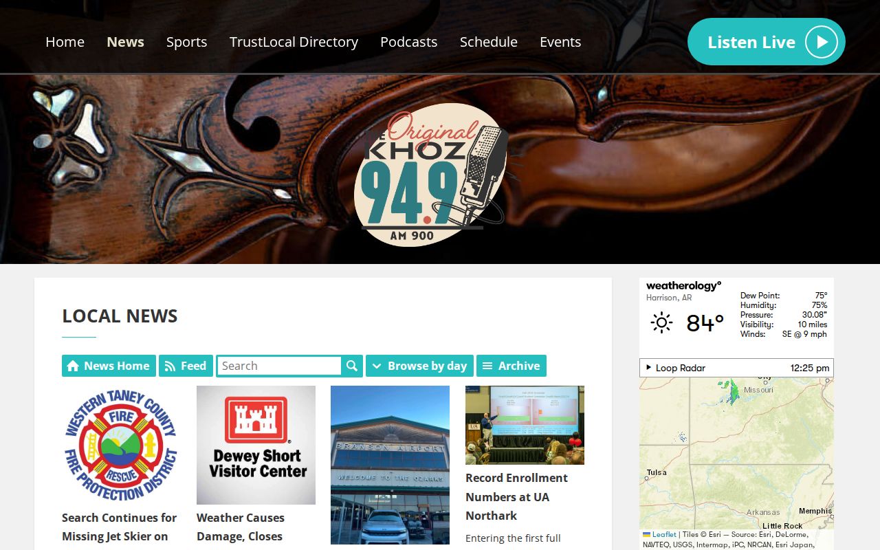 KHOZ local news page